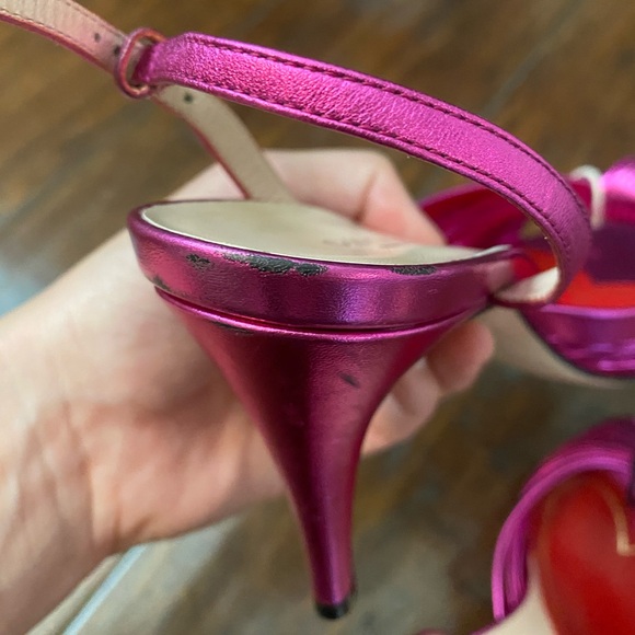 Gucci Pink Slingback Crawford Heeled Sandals - Picture 6 of 10